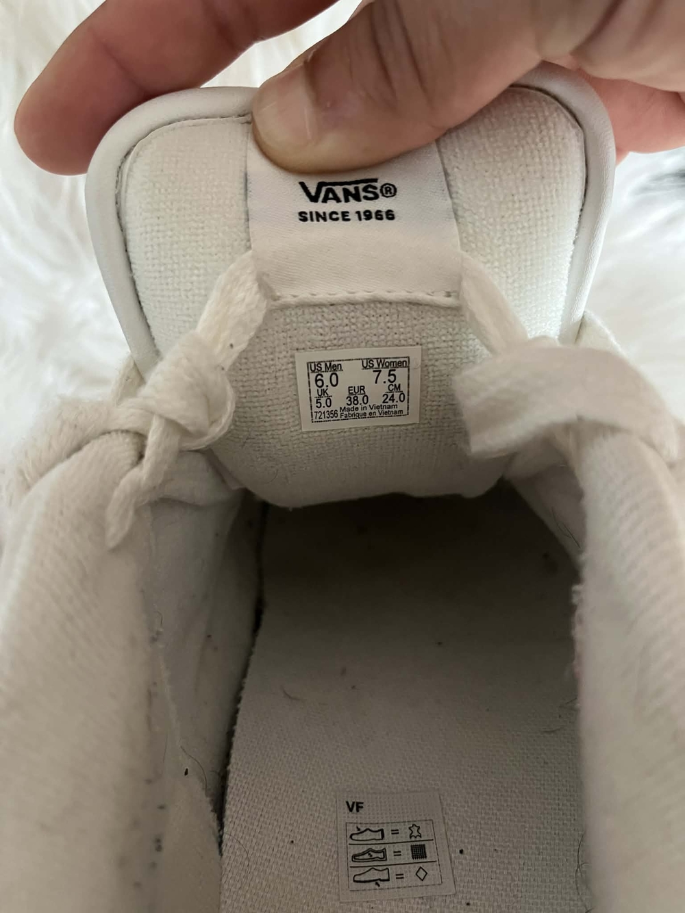 Vans Skate Shoes — White with Pink Accent - Picture 7 of 7